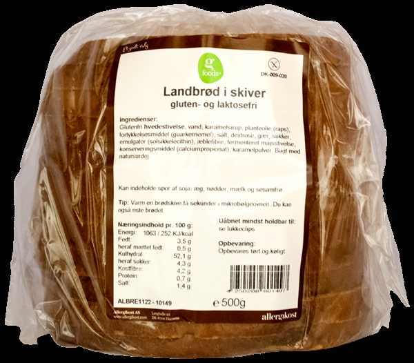 G-FOODS Landbrød i Skiver, Glutenfri