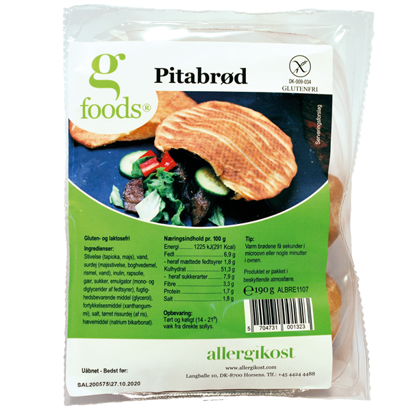 g-foods Pitabrød, 2 stk.